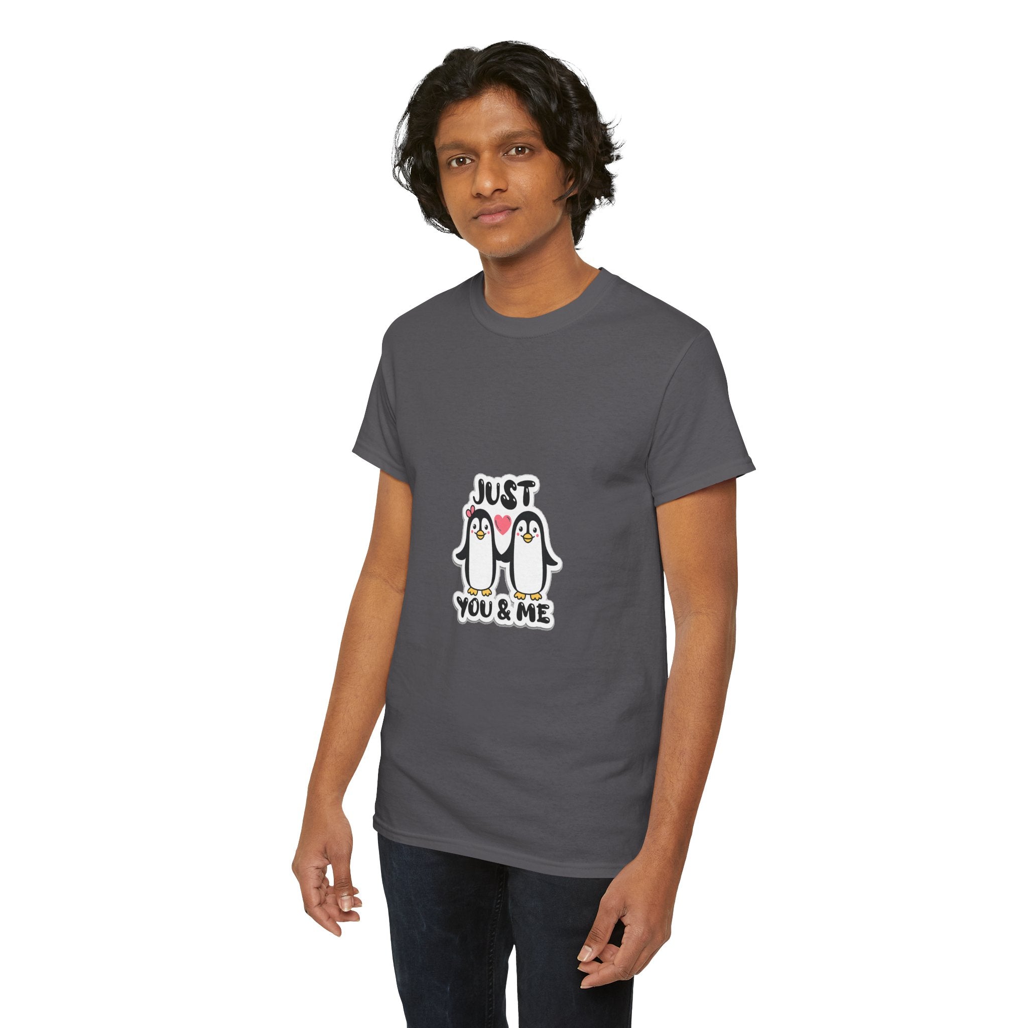 Just You & Me Penguin Tee — Cute Couples Graphic T-Shirt
