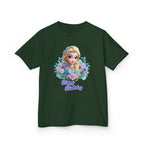 Kids Tee — 'Happy Birthday' Princess Floral Design