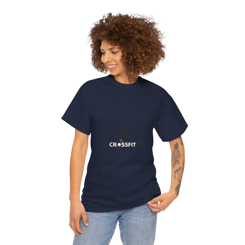 CrossFit Weightlifter T-Shirt — Barbell Silhouette Gym Tee