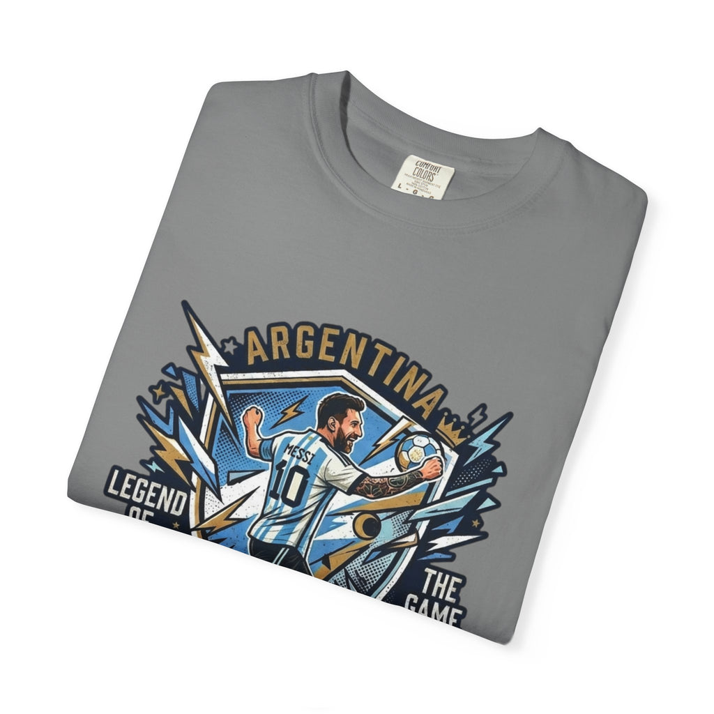 Messi "The GOAT" Soccer T-Shirt - Argentina Fan Version