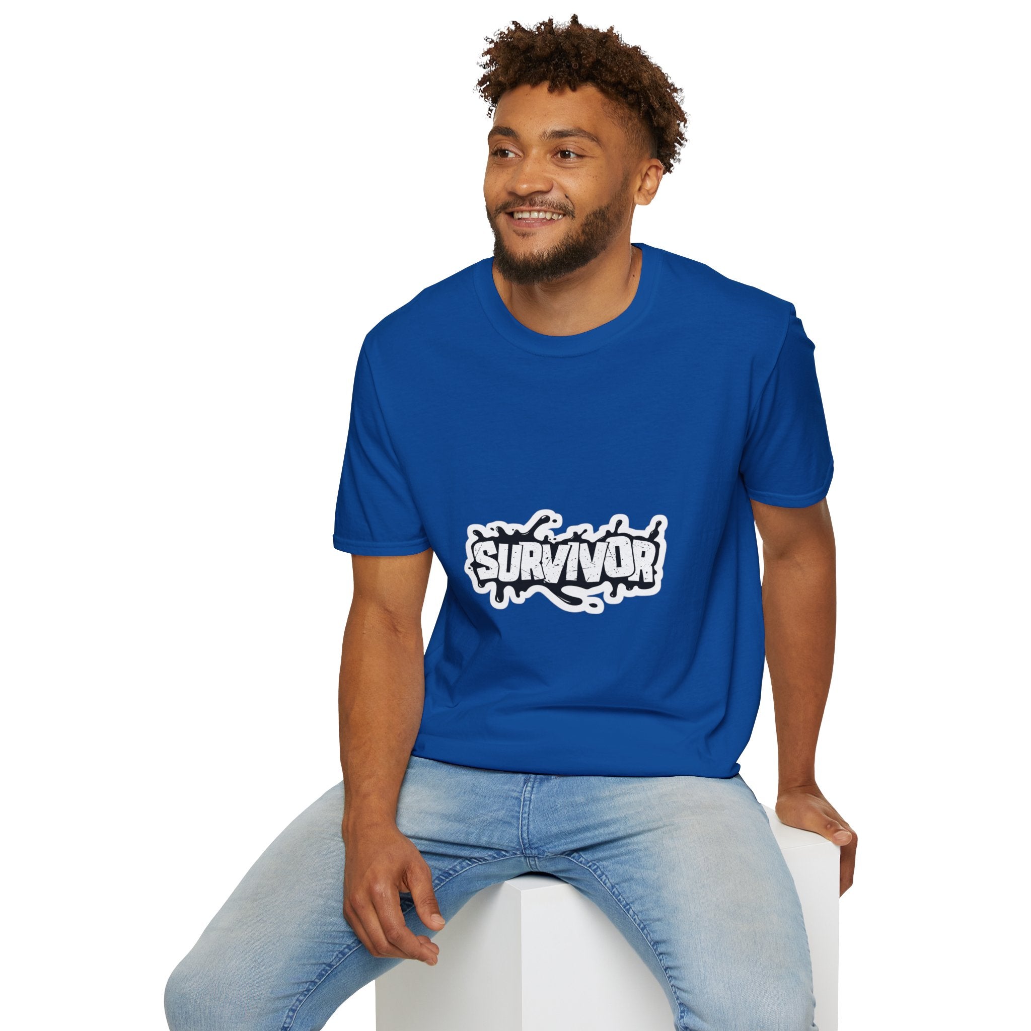 Survivor Graphic T-Shirt — Bold Grunge Logo Tee for Cancer, Trauma & Recovery Awareness