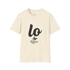 T-Shirt — 'Lo Queen' Playful Script Tee for Cat Lovers