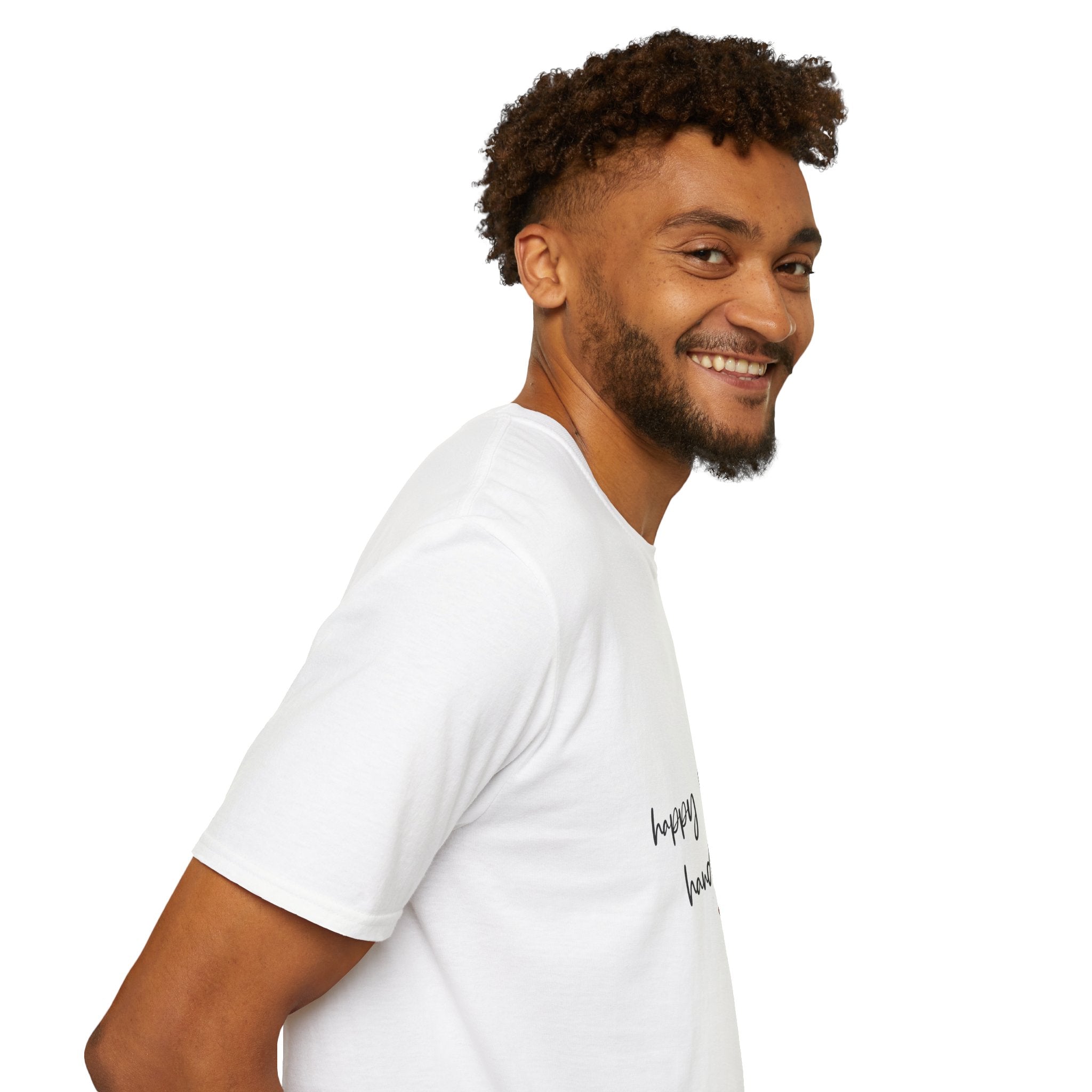 Happy Birthday Handsome T‑Shirt — Casual Birthday Tee with Script & Heart