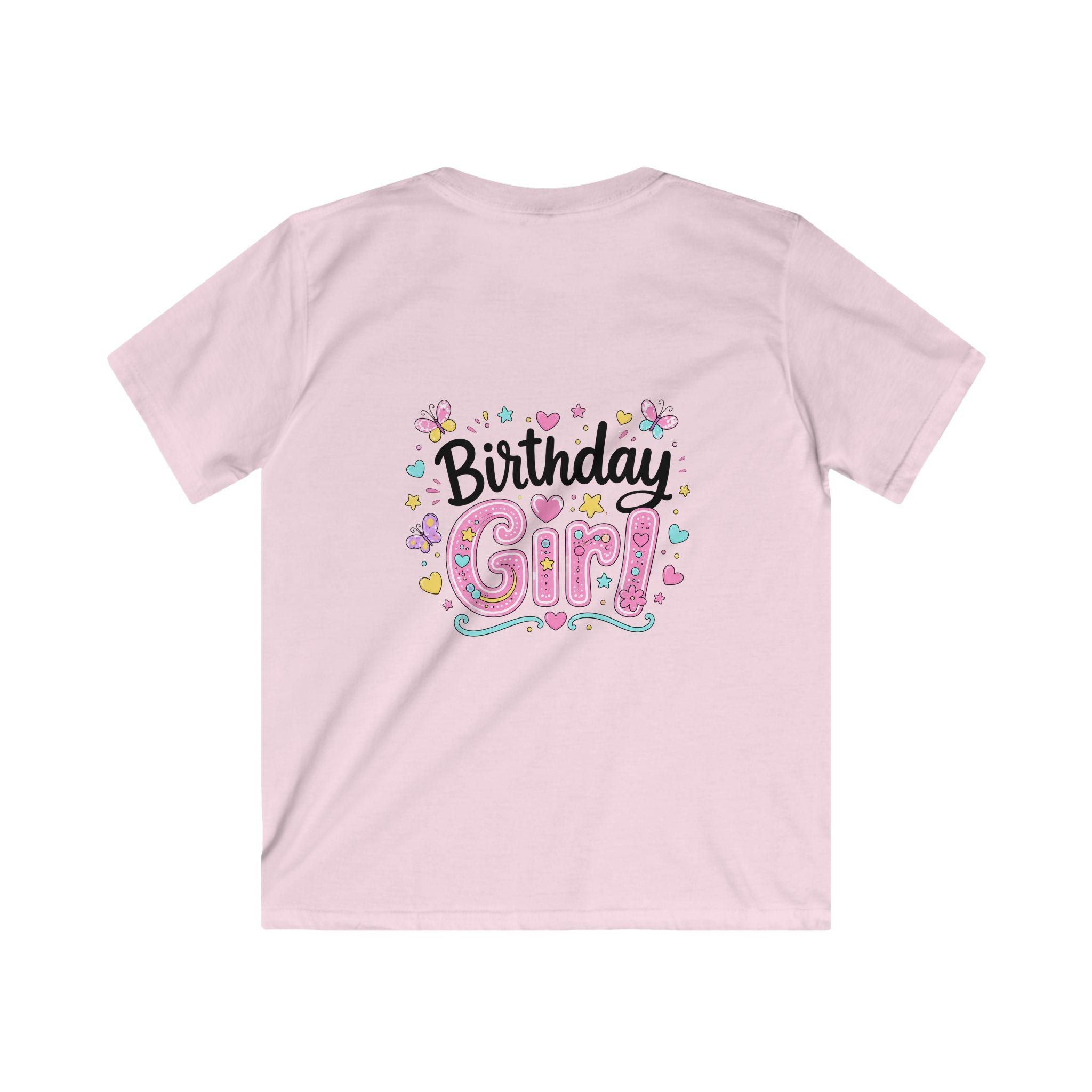 Kids Tee — ‘I Was 6 Now I’m 7’ Birthday Girl Cute Floral Design