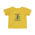 Happy 1st Birthday Infant Tee — Colorful Dino First Birthday Shirt