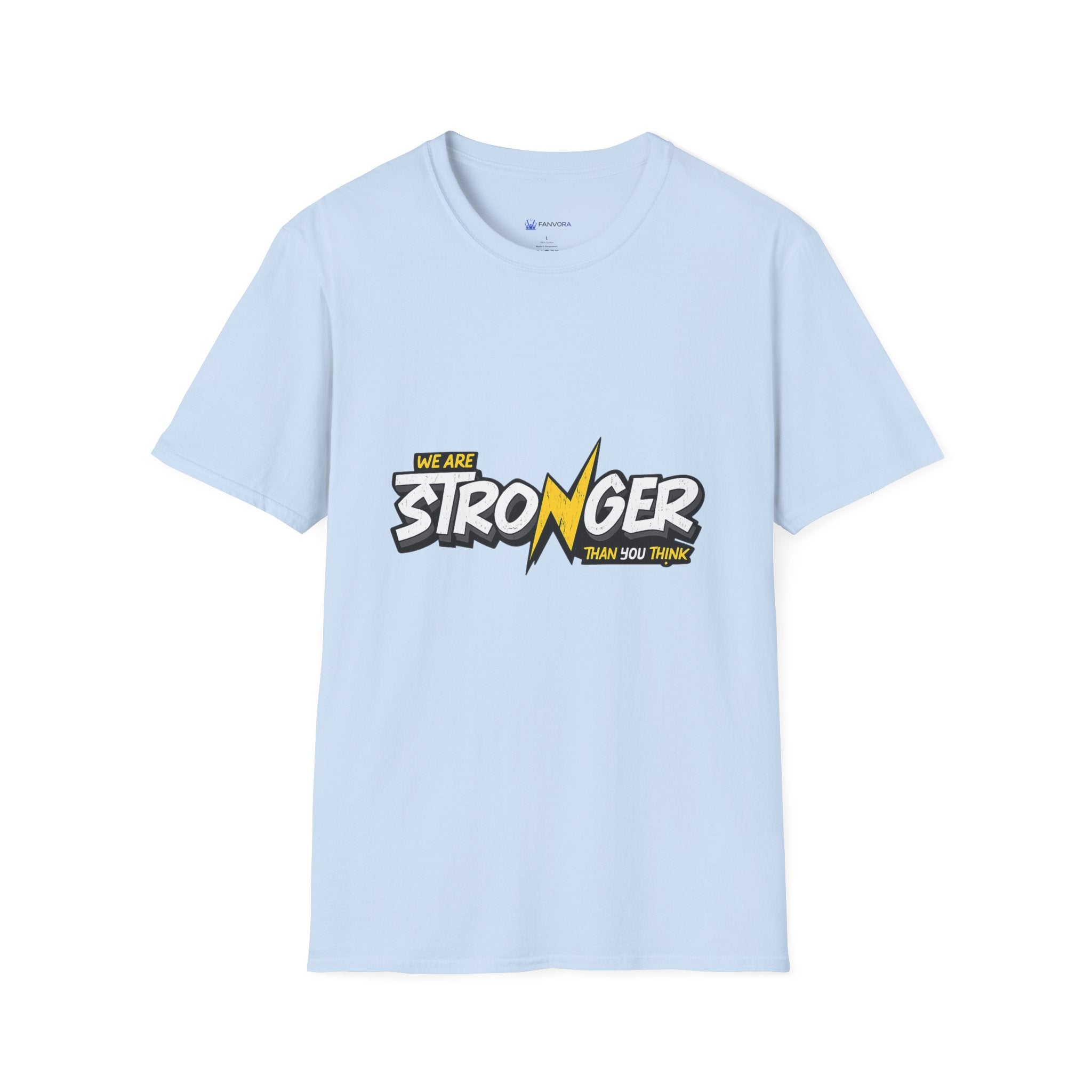 We Are Stronger Lightning Tee — Inspirational Graphic T-Shirt