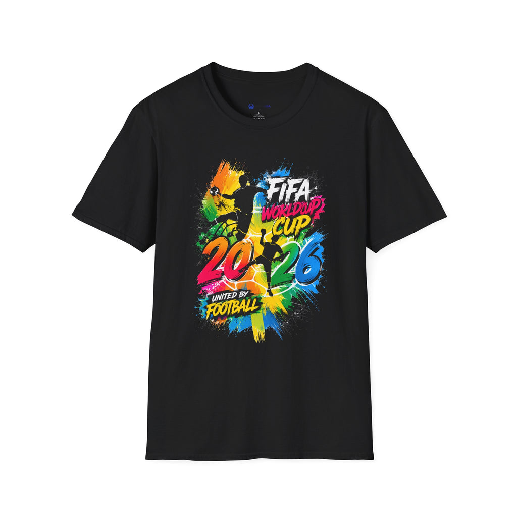 Soccer 2026 T-Shirt — Colorful Player Silhouette Design.