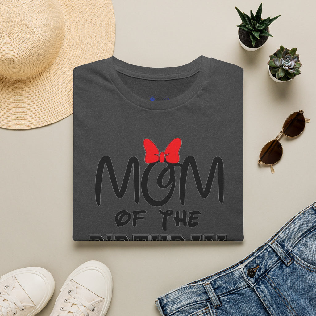 Mom of the Birthday Boy T-Shirt — Cute Minnie/Mickey Theme Disney Birthday Tee