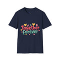 T-Shirt — "Together Forever" Cute Heart Couple Graphic Tee