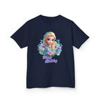 Kids Tee — 'Happy Birthday' Princess Floral Design