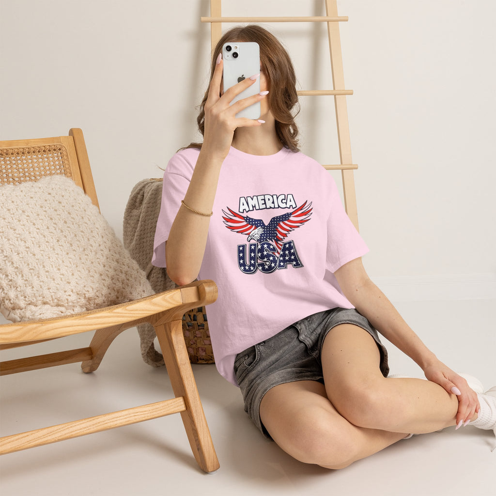 USA Eagle T-Shirt – America Patriotic Graphic Tee for 4th of July