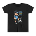 Youth Soccer Tee – Cute Cartoon Player "Ready to Score" Kids Jersey