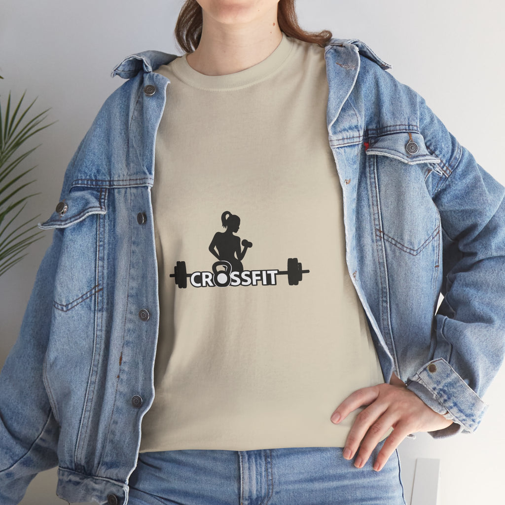 CrossFit Weightlifter T-Shirt — Barbell Silhouette Gym Tee