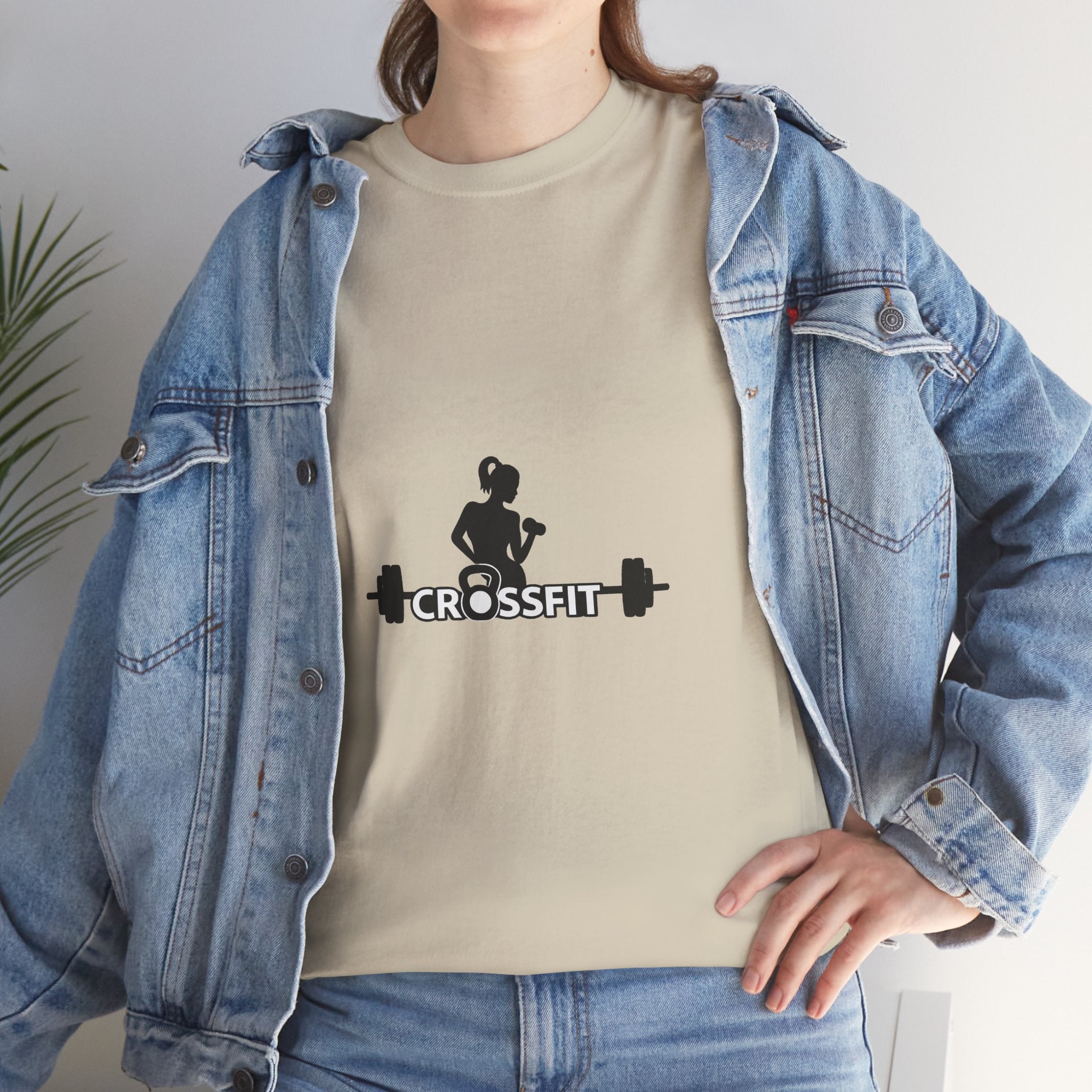 CrossFit Weightlifter T-Shirt — Barbell Silhouette Gym Tee