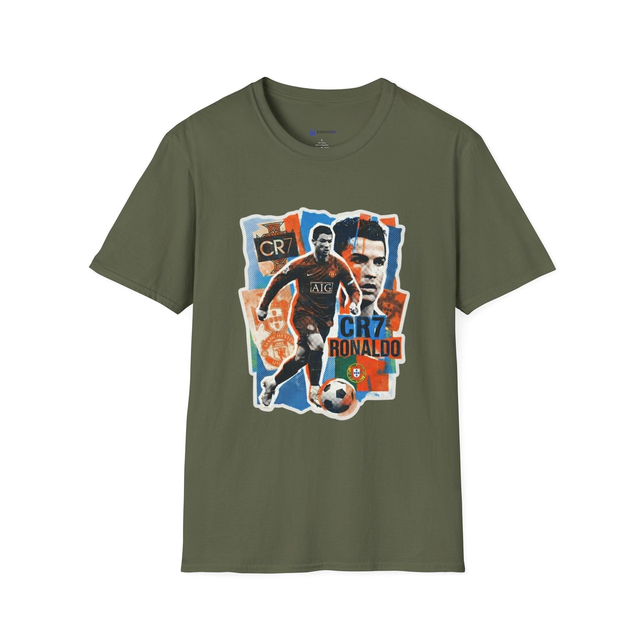 CR7 Soccer Graphic T-Shirt — Vintage Collage World Cup 2026 Fan Inspired.