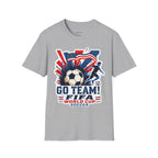 Soccer  Cup T-Shirt – "Go Team! Cup Soccer" USA Flag Design
