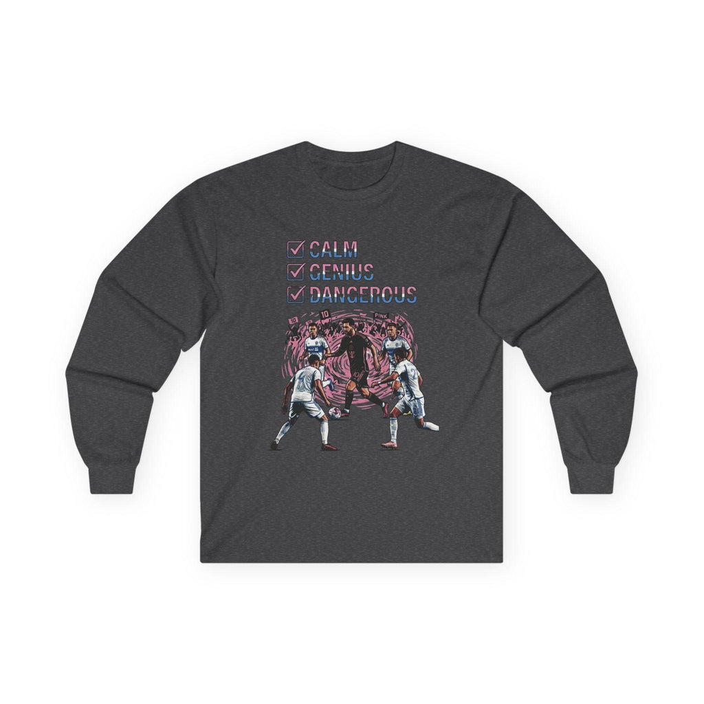 Long Sleeve Football Shirt – World Cup 2026 Fan Tee "Calm Dangerous Genius".