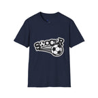 Soccer Graphic T‑Shirt — Retro Black & White Soccer Logo Tee