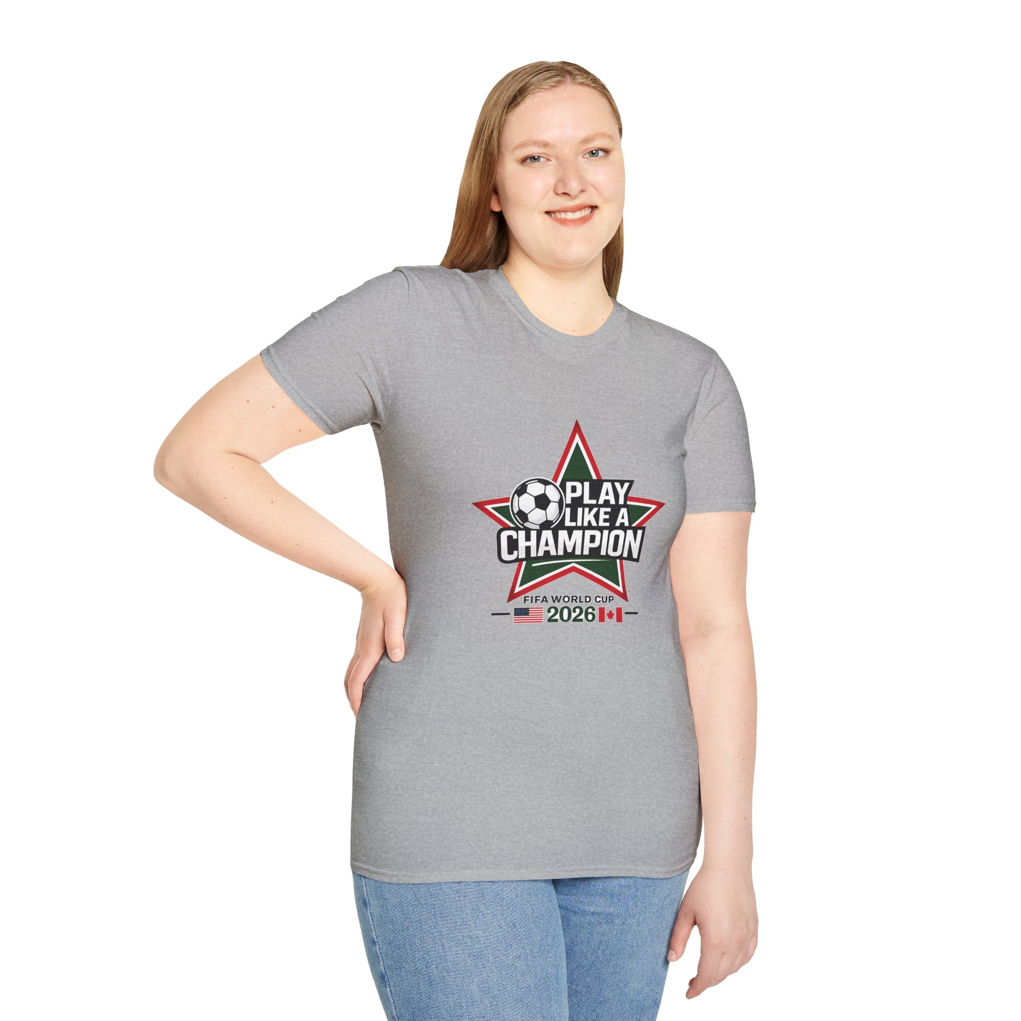 Play Like a Champion Soccer T-Shirt — Soccer 2026 Star Design