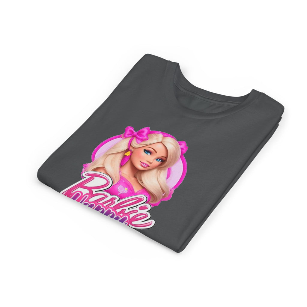 Youth Tee — "Barbie Happy Birthday" Pink Birthday Graphic Shirt