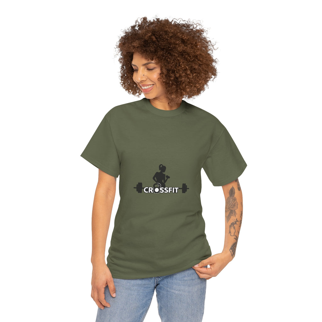 CrossFit Weightlifter T-Shirt — Barbell Silhouette Gym Tee