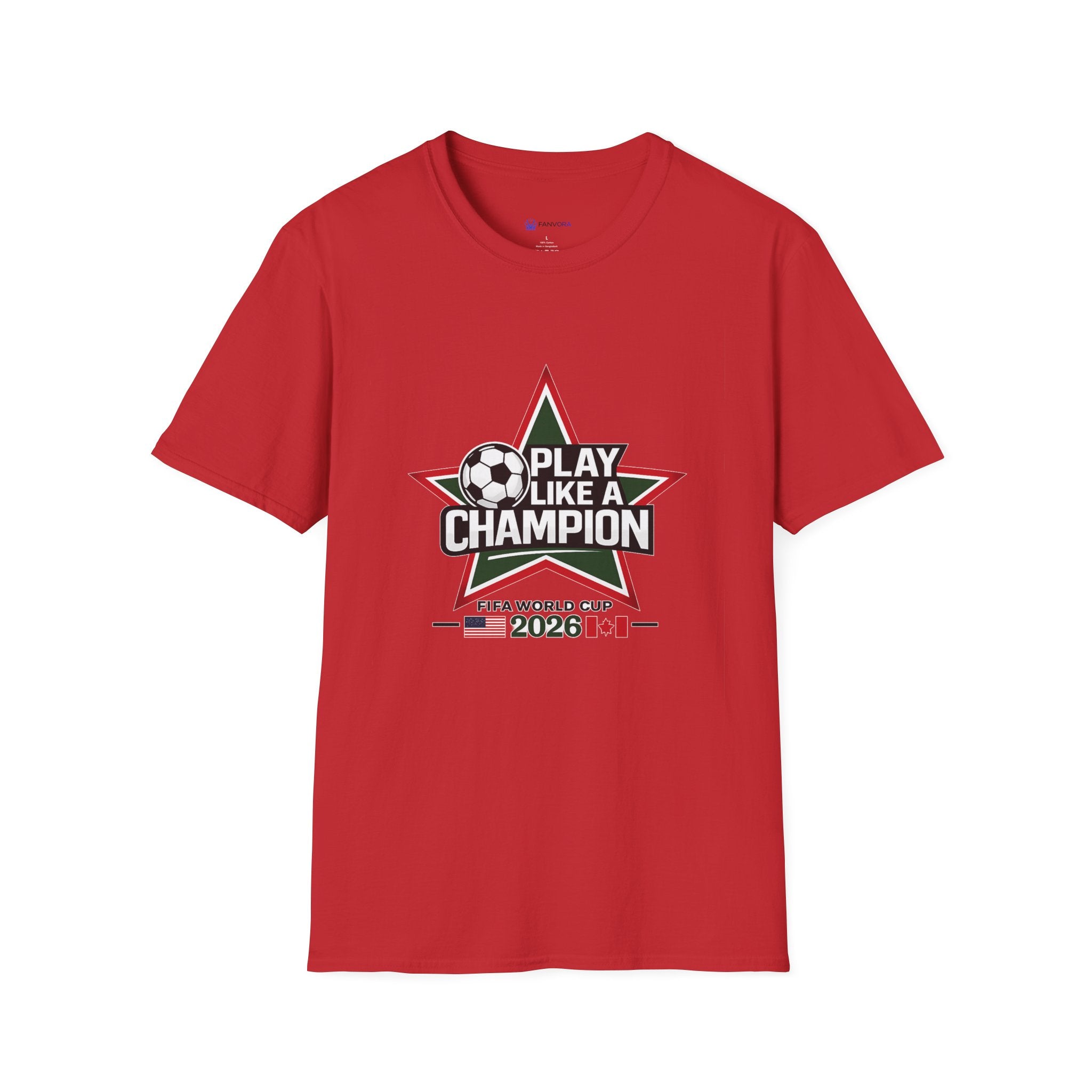 Play Like a Champion Soccer T-Shirt — Soccer 2026 Star Design