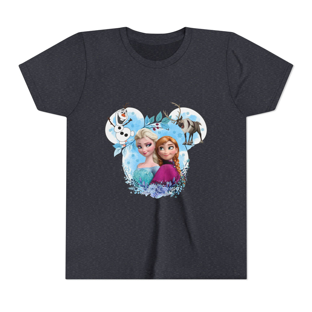 Girls' Frozen Princesses Youth Tee – Elsa & Anna Winter Friends Shirt