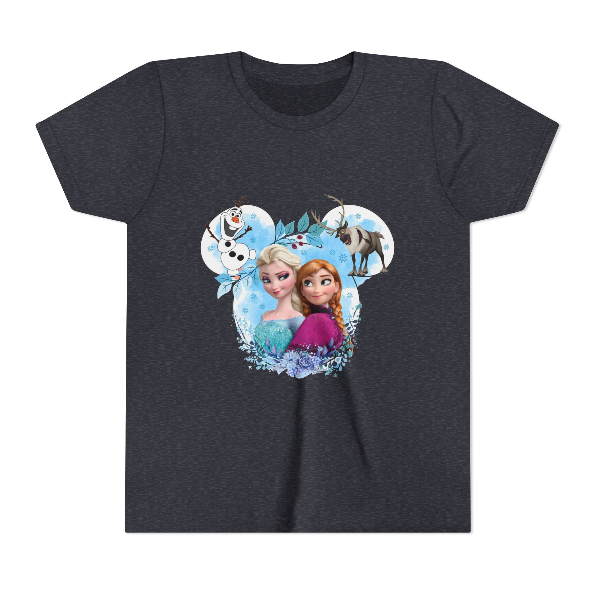 Girls' Frozen Princesses Youth Tee – Elsa & Anna Winter Friends Shirt