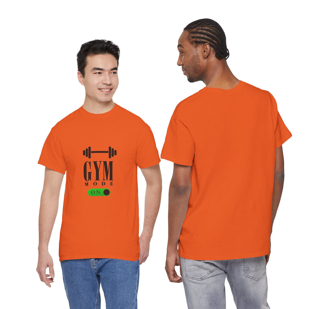 Gym Mode On T-Shirt — Workout Tee with Barbell Graphic