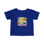 2nd Birthday Infant Tee — Colorful Trucks, Balloons & 'Happy Birthday' Design