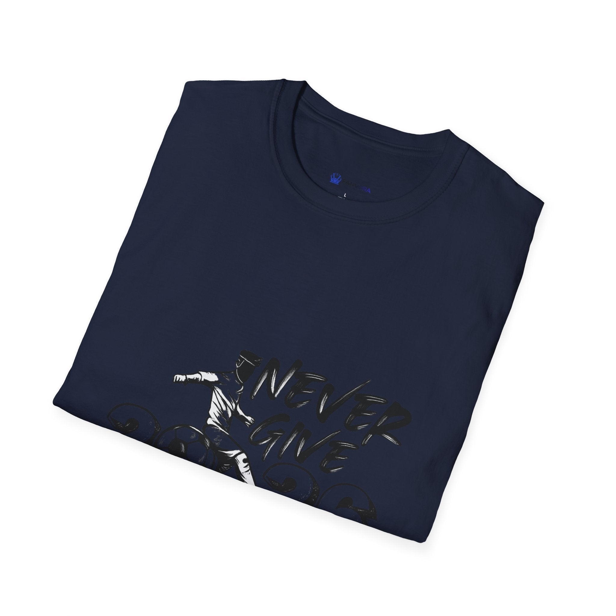 Never Give Up 2026 T-Shirt — Motivational Sports Quote Tee