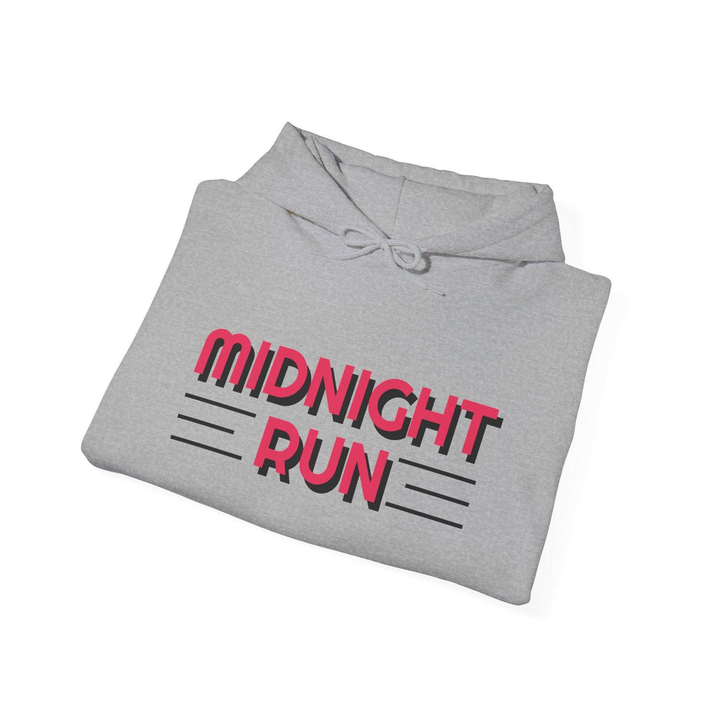 Unisex Midnight Run Hoodie — Retro Palm Beach Graphic Hooded Sweatshirt.