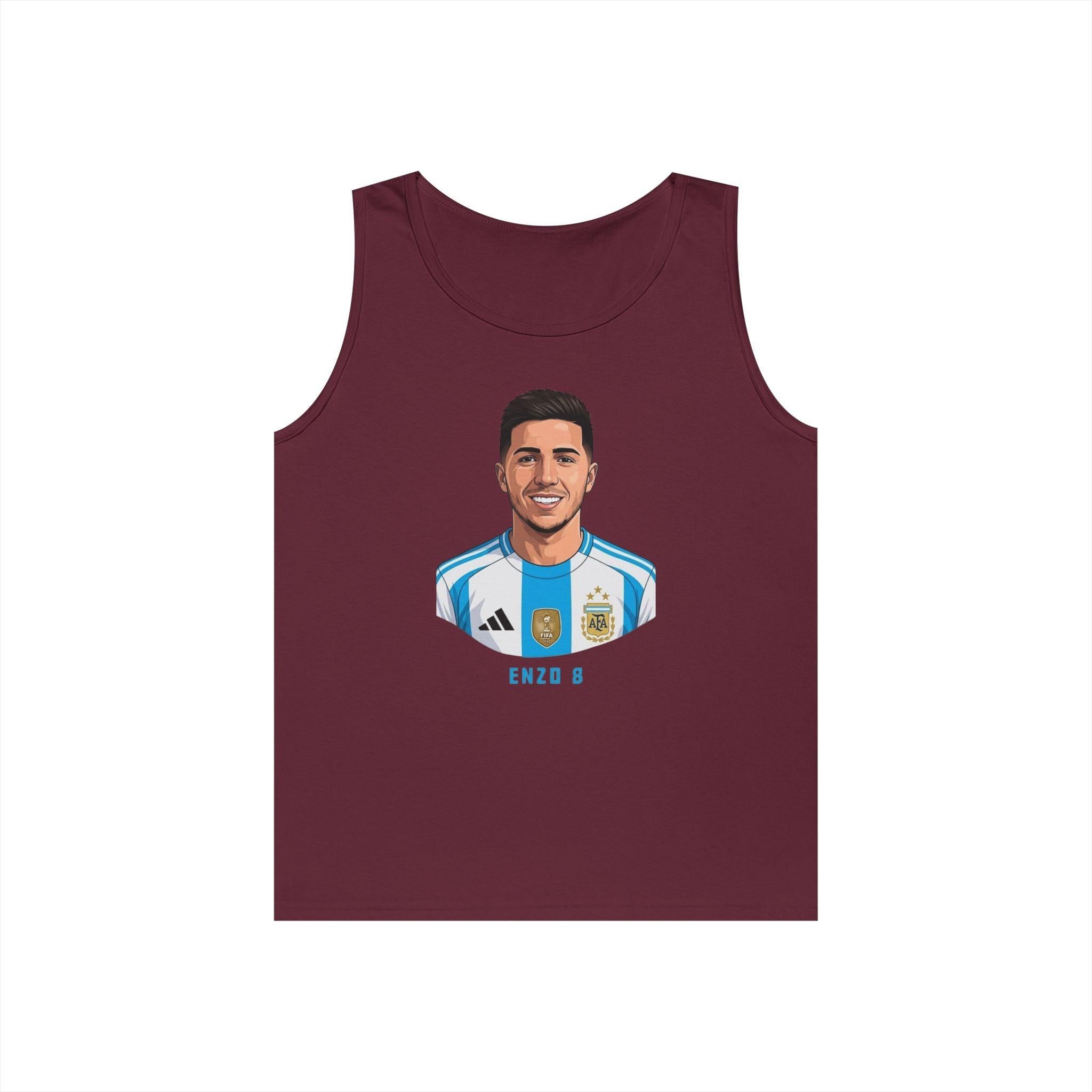 "I am Here to Stay" Argentina Soccer Star Tank Top — Jersey Portrait World Cup 2026.