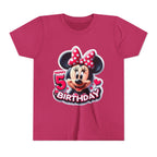 Minnie Mouse Happy 5th Birthday Youth Tee