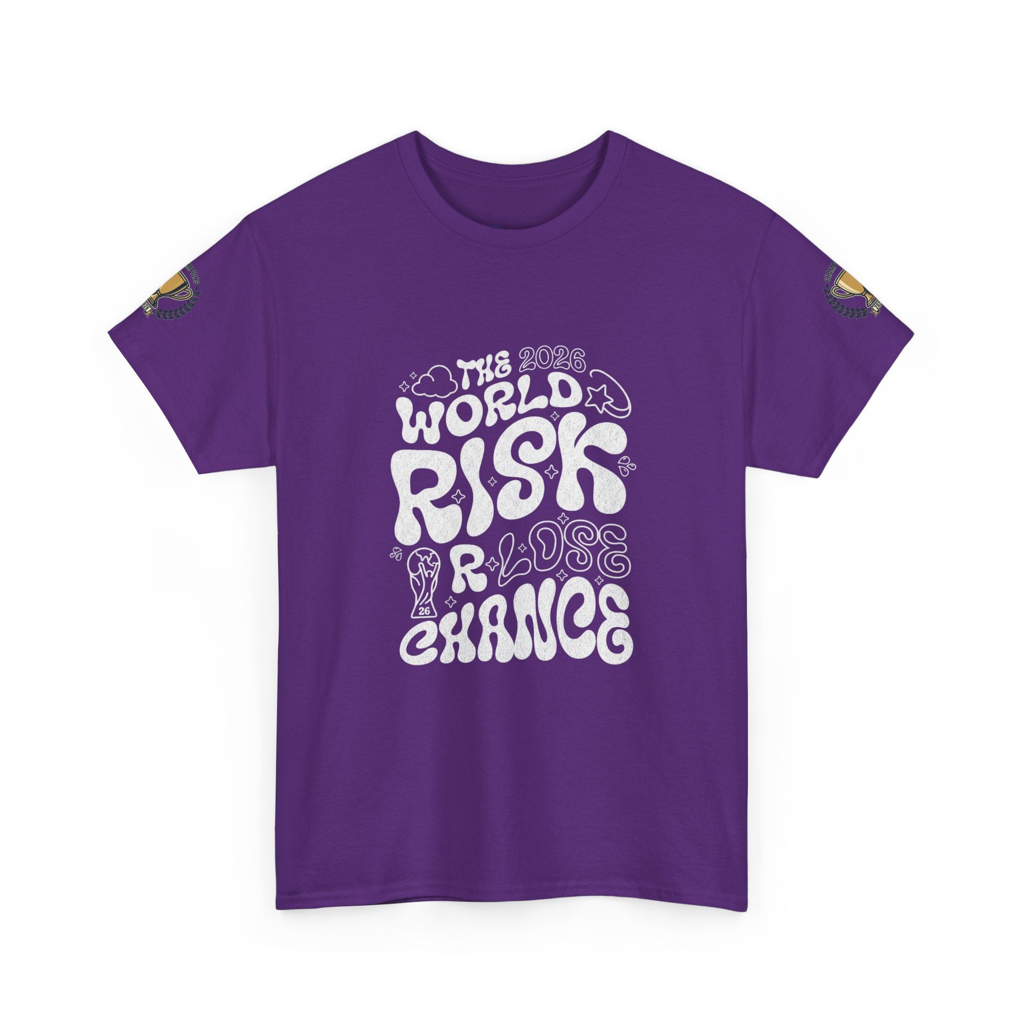 T‑Shirt — "The World Risks A Little Chance" Retro Graphic Tee