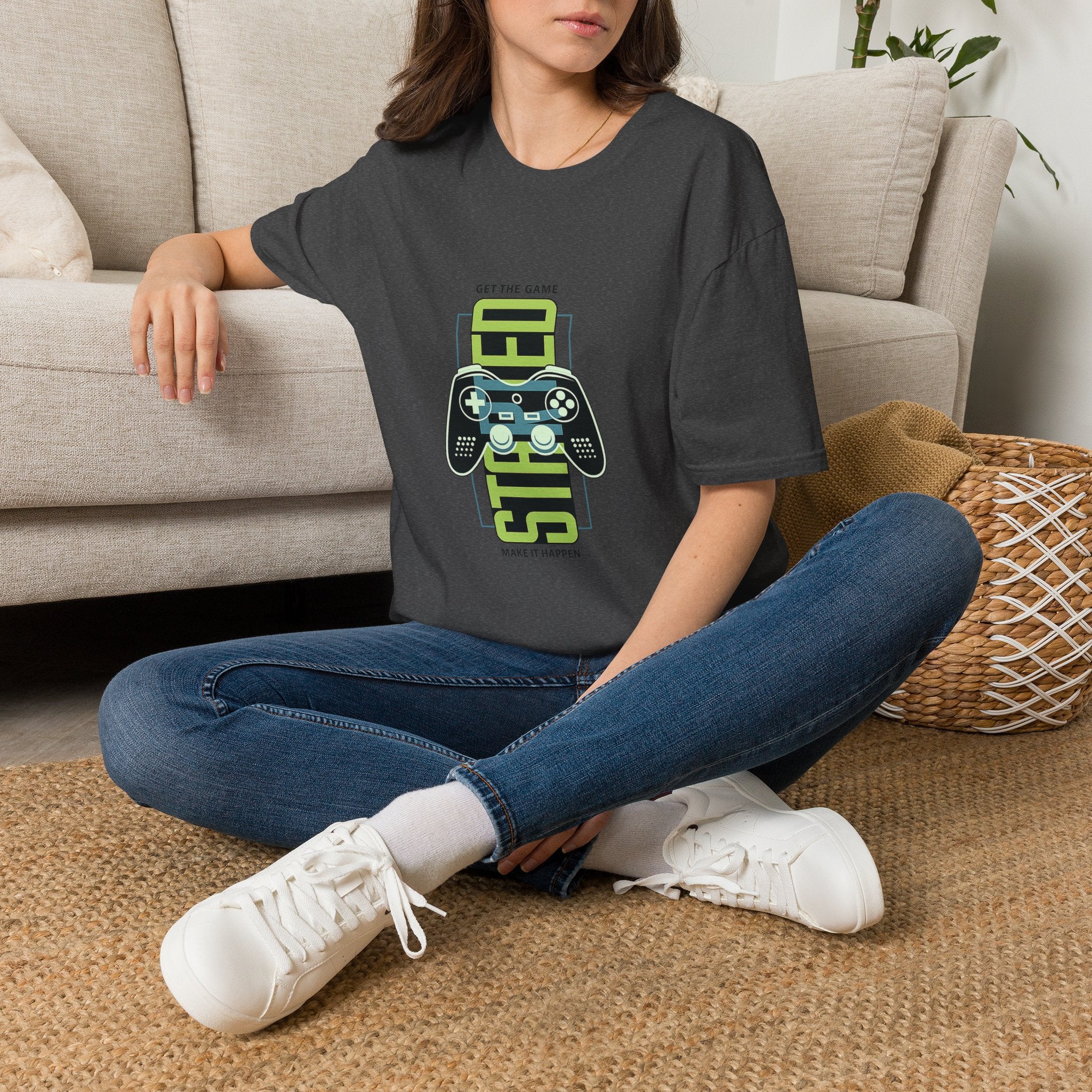 Retro Game Controller T-Shirt — 'STED' Vertical Gamer Graphic Tee