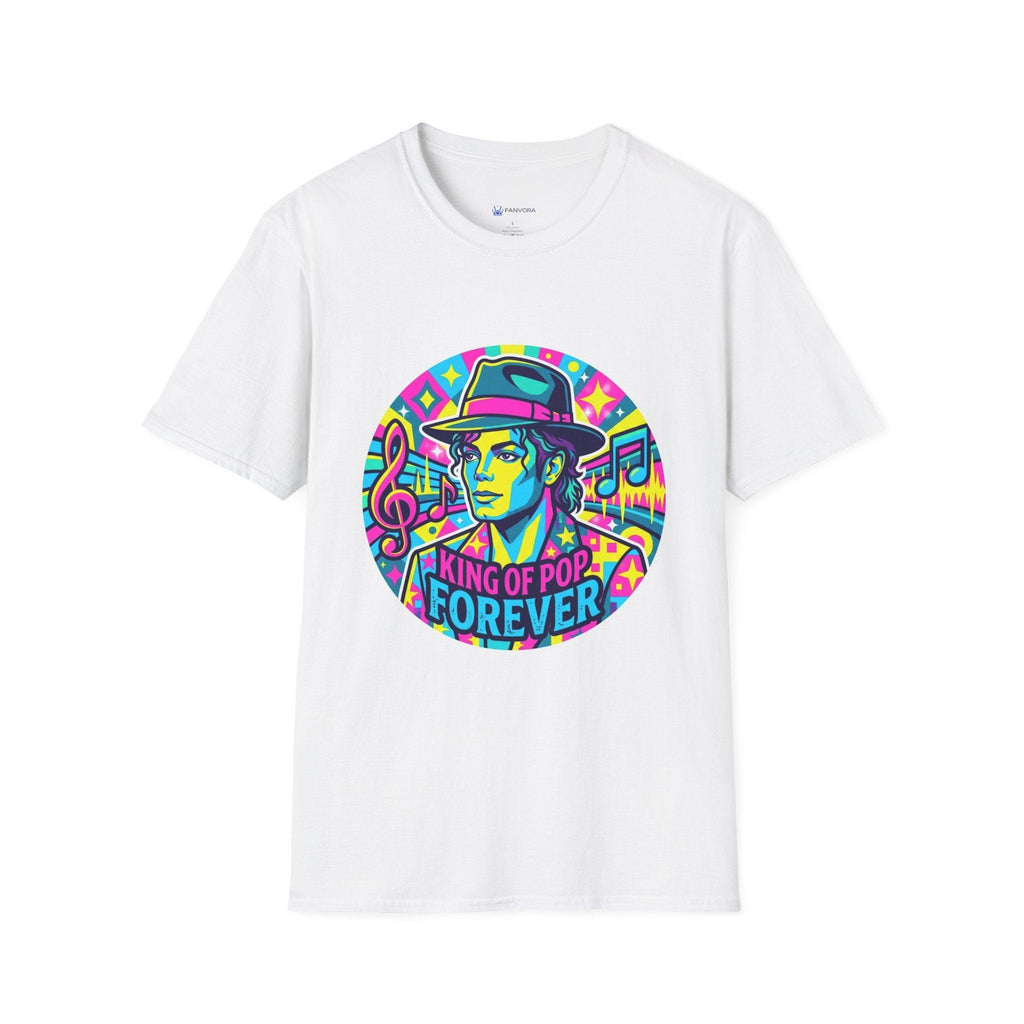 T-Shirt — King of Pop Forever Retro Neon Graphic Tee.