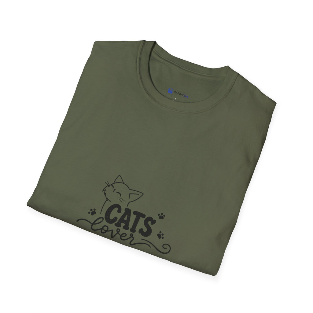Cats Lover T-Shirt — Cute Minimal Cat Graphic Tee for Cat Moms & Pet Lovers