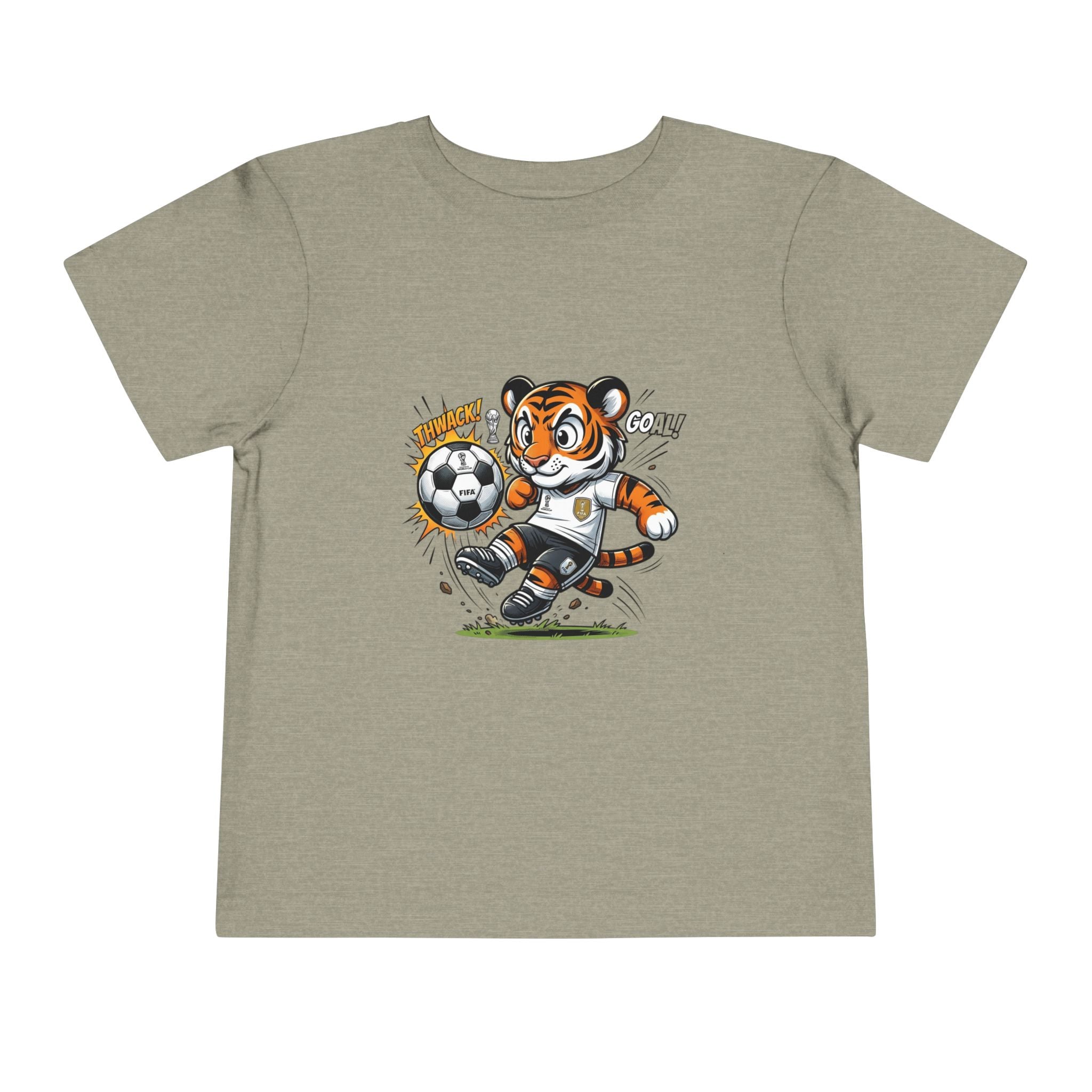 Toddler Soccer Tiger Tee — Cute Kicking Tiger Football Shirt for Kids