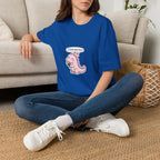 Cute Pink Dino T‑Shirt — "I love you too" Valentine Tee