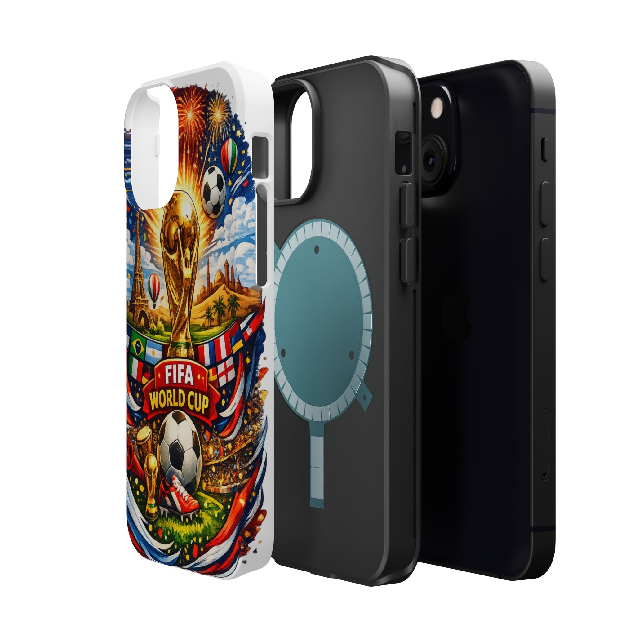 Soccer Magnetic Impact-Resistant Phone Case — FIFA Trophy Design