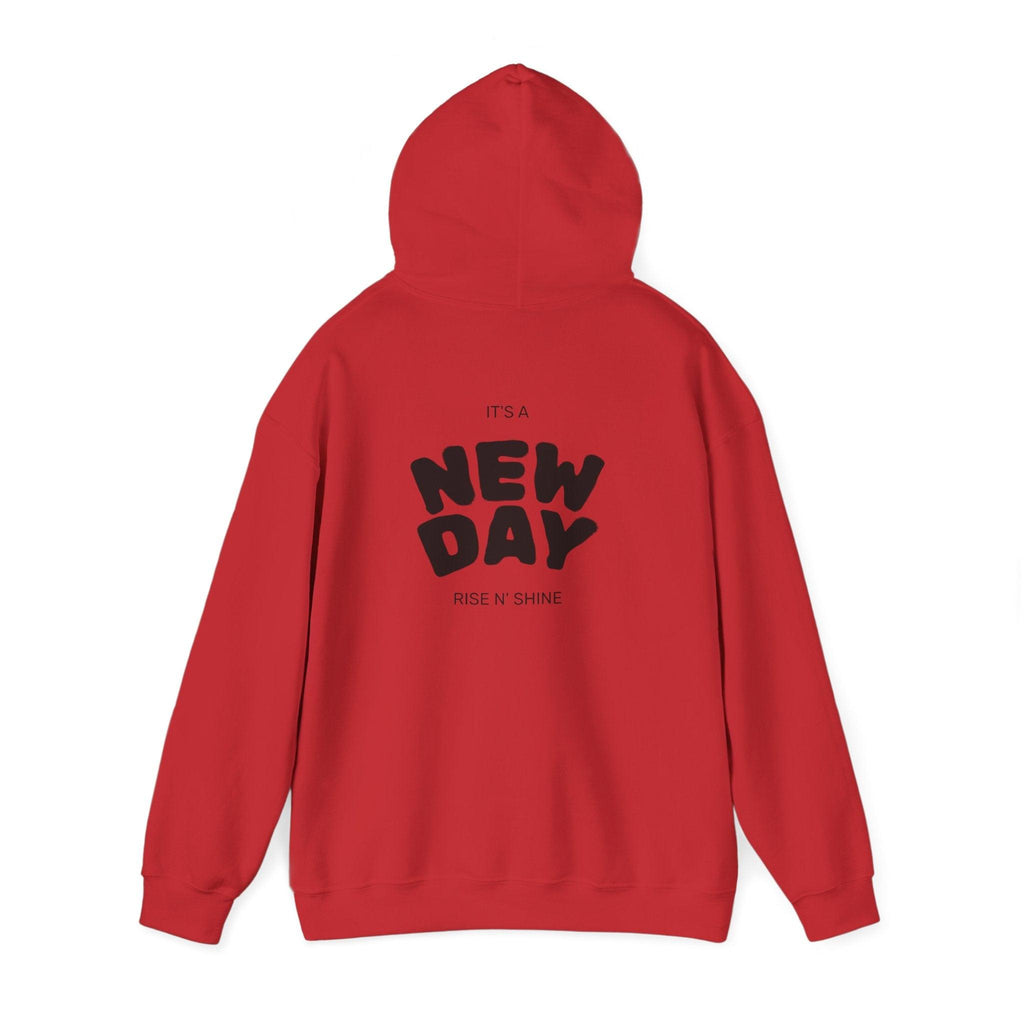 New Day Hoodie — "I'm Happy" Minimal Positive Graphic Sweatshirt.
