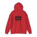 New Day Hoodie — "I'm Happy" Minimal Positive Graphic Sweatshirt.