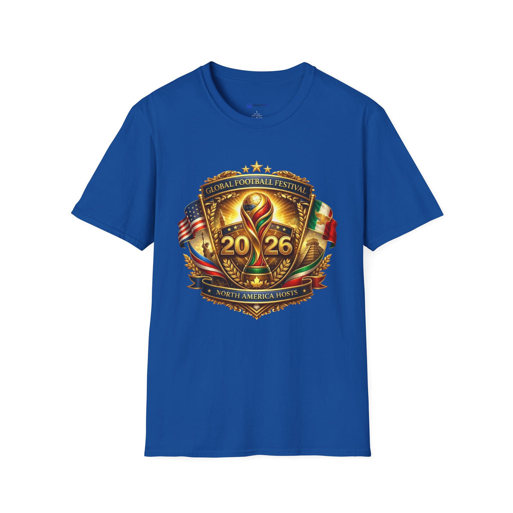 2026 Global Football Festival T-Shirt — Style Soccer Tee with USA & Mexico Flags