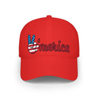Merica peace sign patriotic baseball cap
