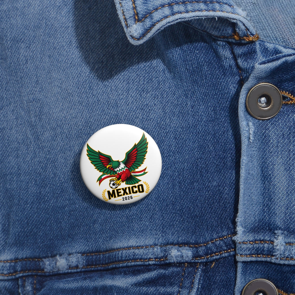 Mexico 2026 Eagle Soccer Pin Button — Football Fan Lapel Badge