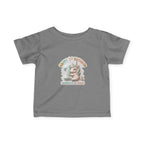 Infant Tee — 'Happy 1st Birthday' Pastel Unicorn Celebrate & Share