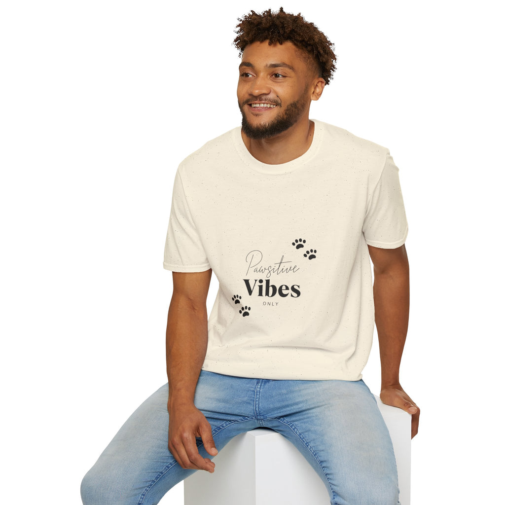Pawsitive Vibes T-Shirt — Cute Paw Print Pet Lover Tee