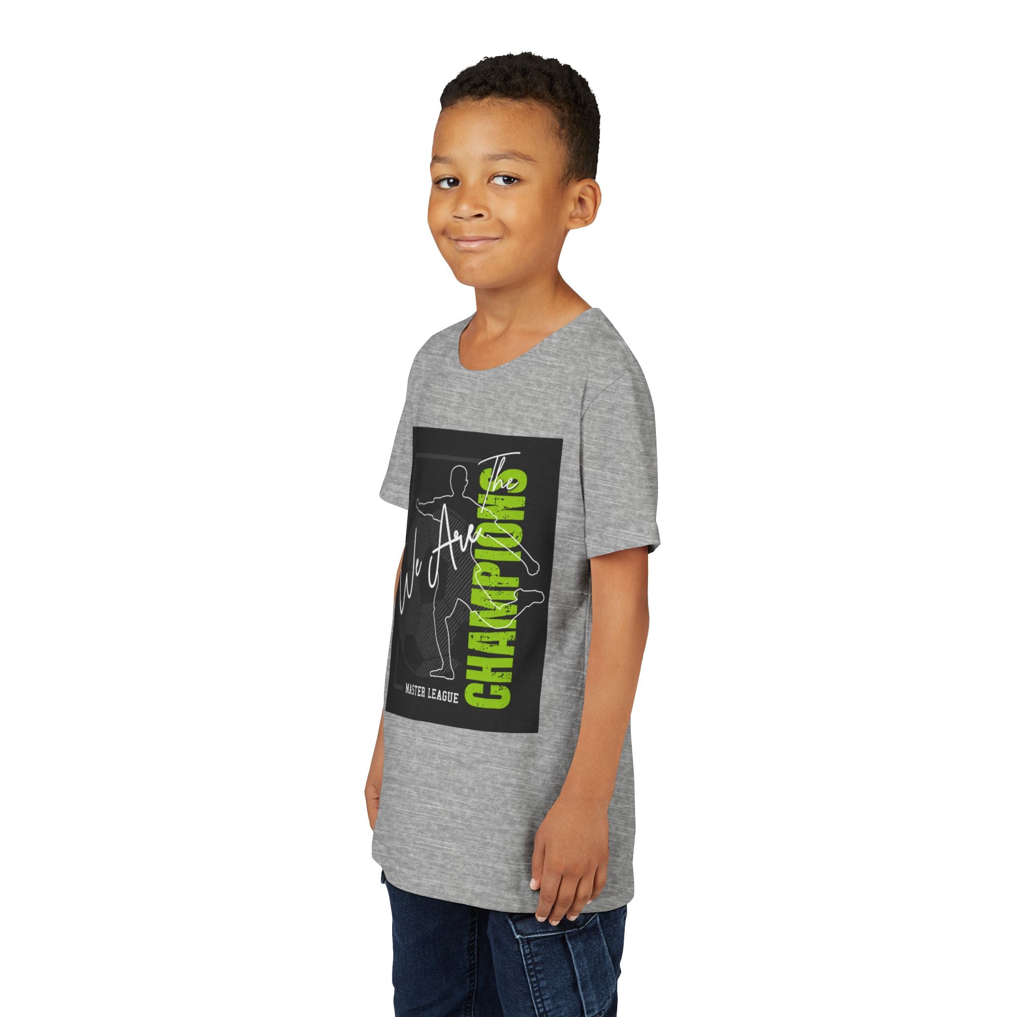 Youth Tee — "We Are Champions" Soccer Champion Graphic Shirt