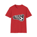 Soccer Graphic T‑Shirt — Retro Black & White Soccer Logo Tee